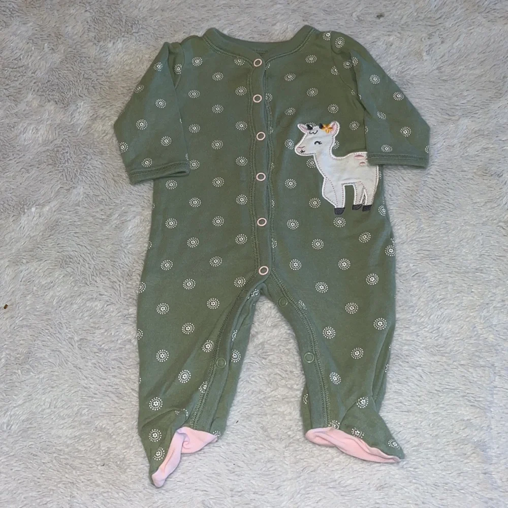(2 for $10) carters goat footie/ sleeper π - Picture 2 of 6